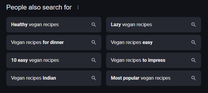 related queries in google