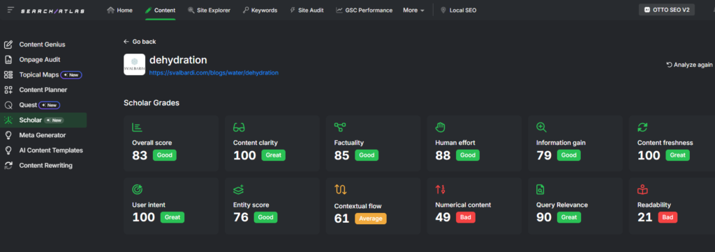 onpage seo scholar analysis