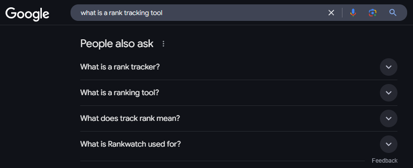 Google people also ask section