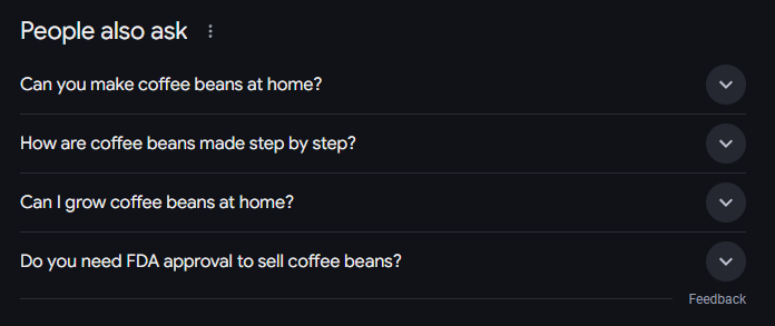 people also ask coffee beans