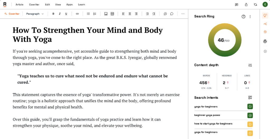 reword co content tool example