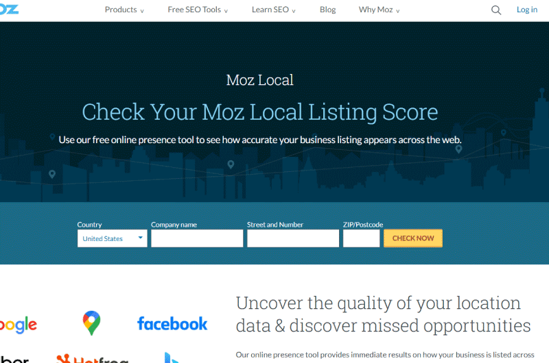 Moz local listing management tool