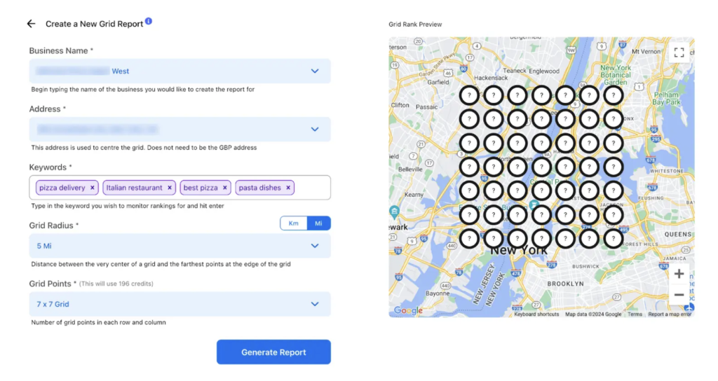 Synup Grid rank tracking tool - geo-grid