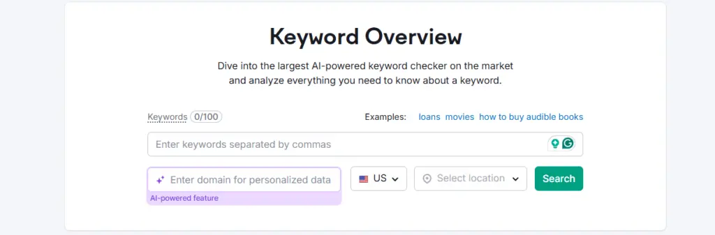 Semrush Keyword Overview