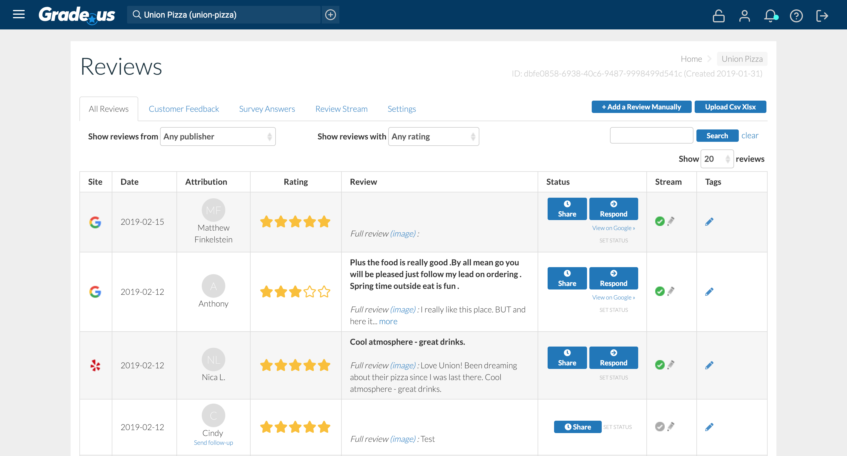 grade.us reviews dashboard