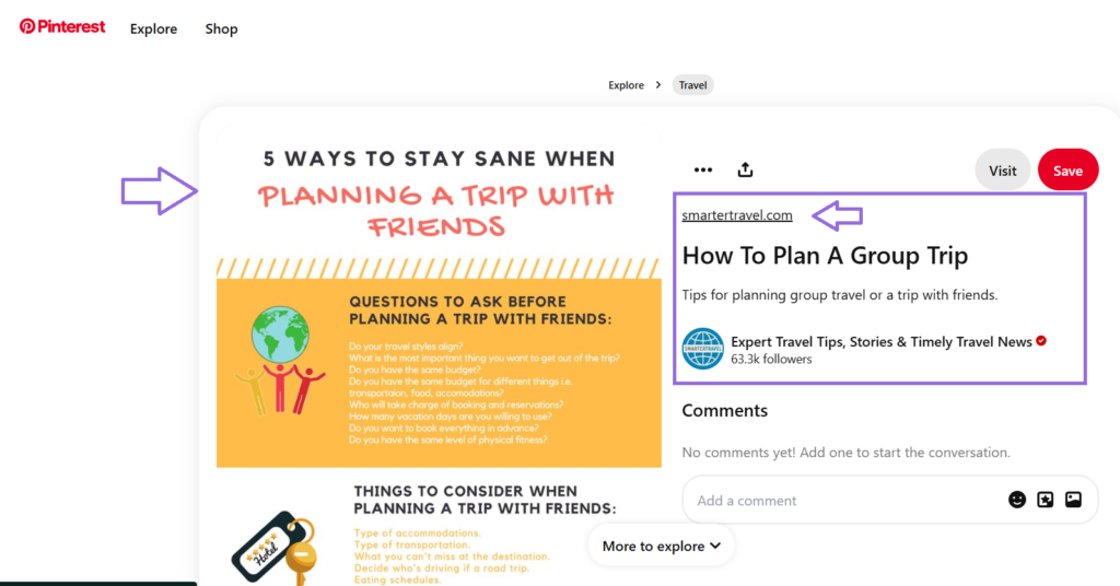 a linkable asset on Pinterest