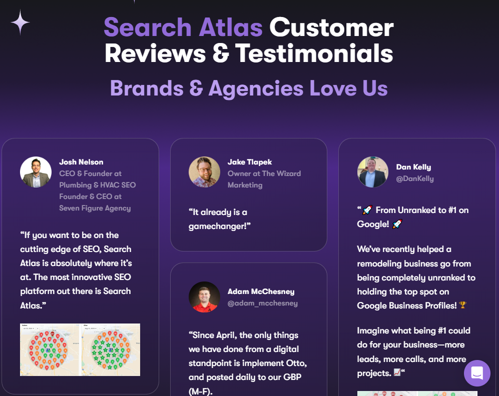customer reviews and testimonials for search atlas