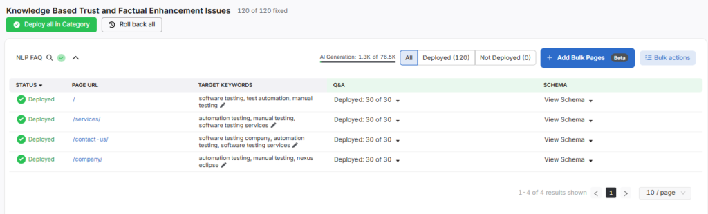 Knowledge based trust and factual enhancement search atlas