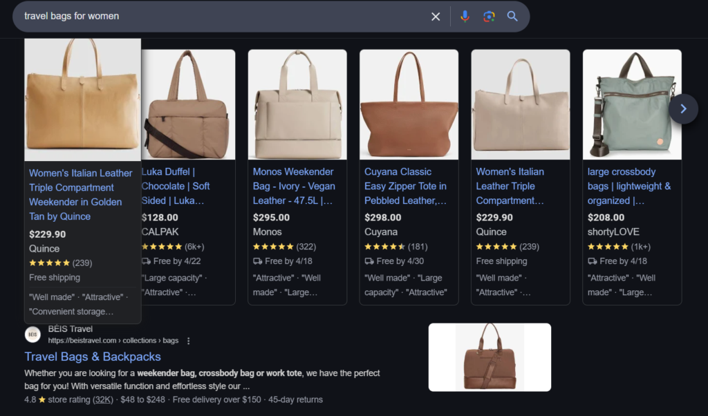 rich results google search