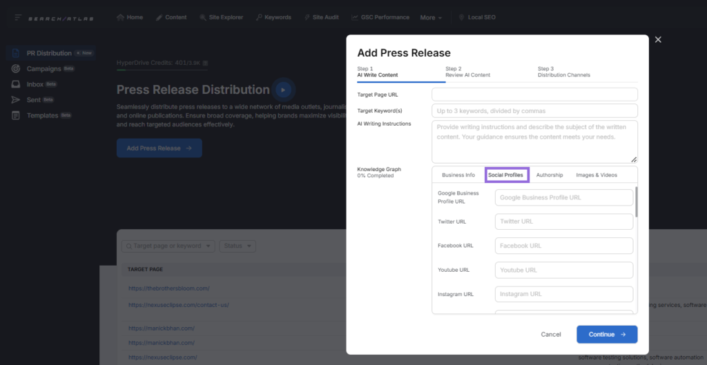 Press Release distribution for content SEO