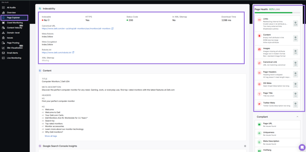 search atlas site audit tool page explorer