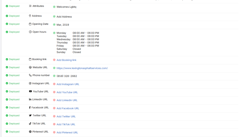 business information in GBP