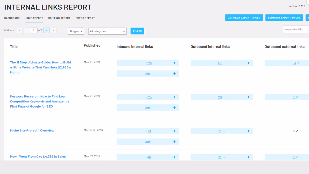 link whisper internal links report via shopify