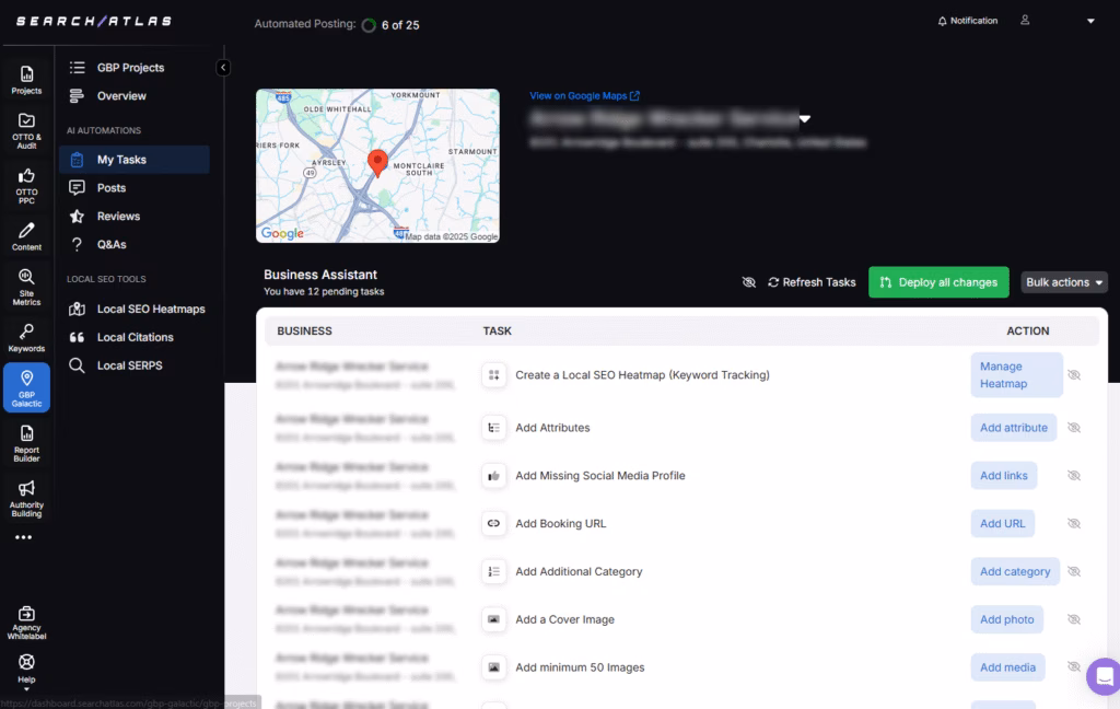 search atlas GBP galactic my tasks example