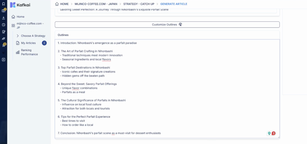 Kafkai dashboard