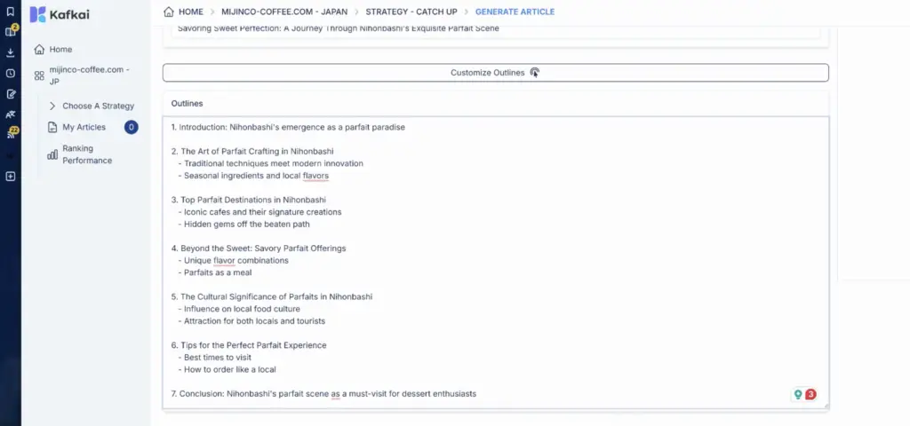 Kafkai dashboard