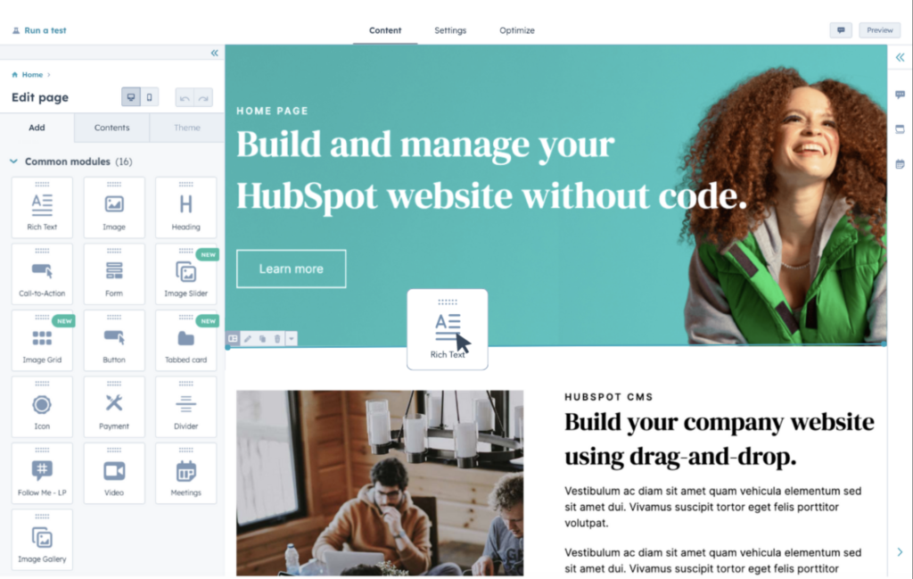 HubSpot CMS