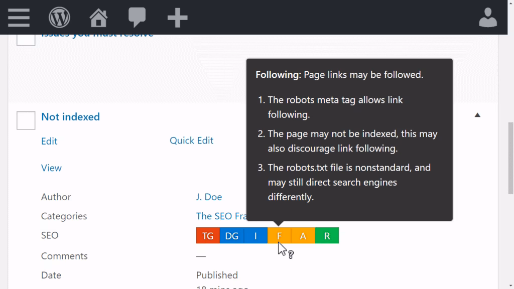 The SEO Framework no index