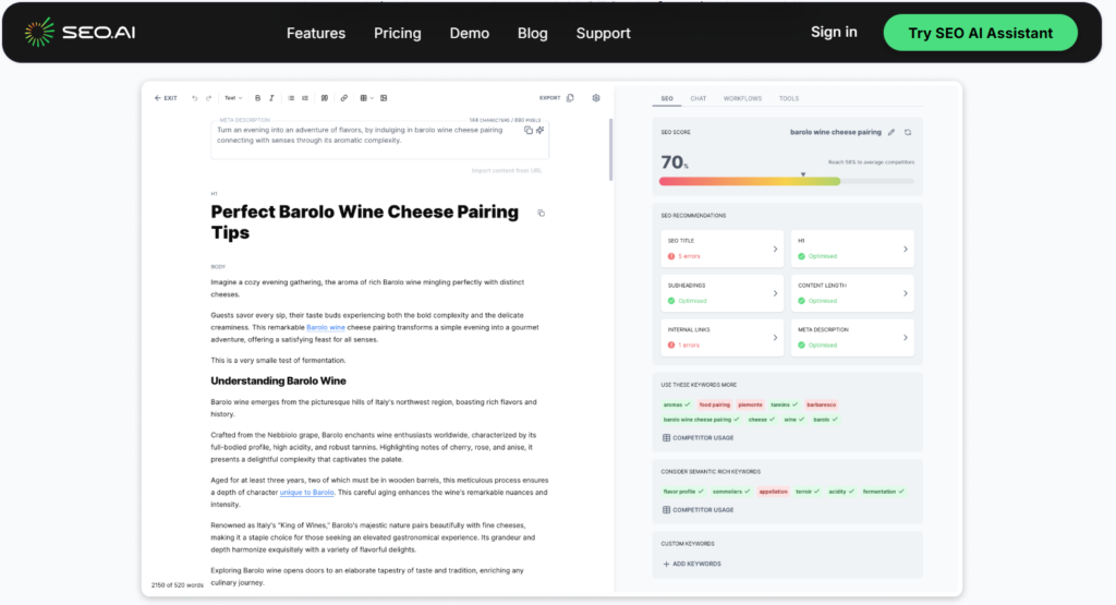SEO.AI tool