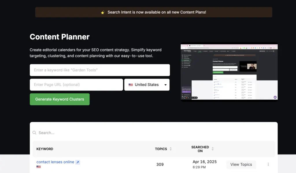 search atlas content planner tool