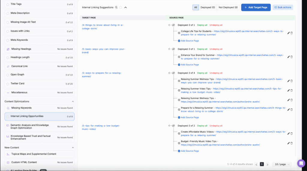 internal linking suggestions search atlas otto seo