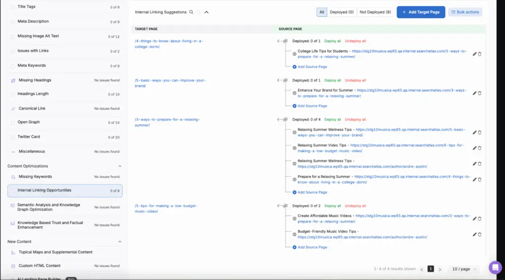 internal linking suggestions search atlas otto seo
