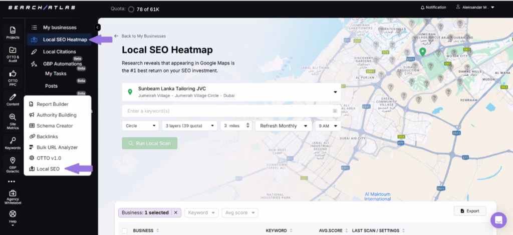 SA local SEO heatmap tool for local visibility