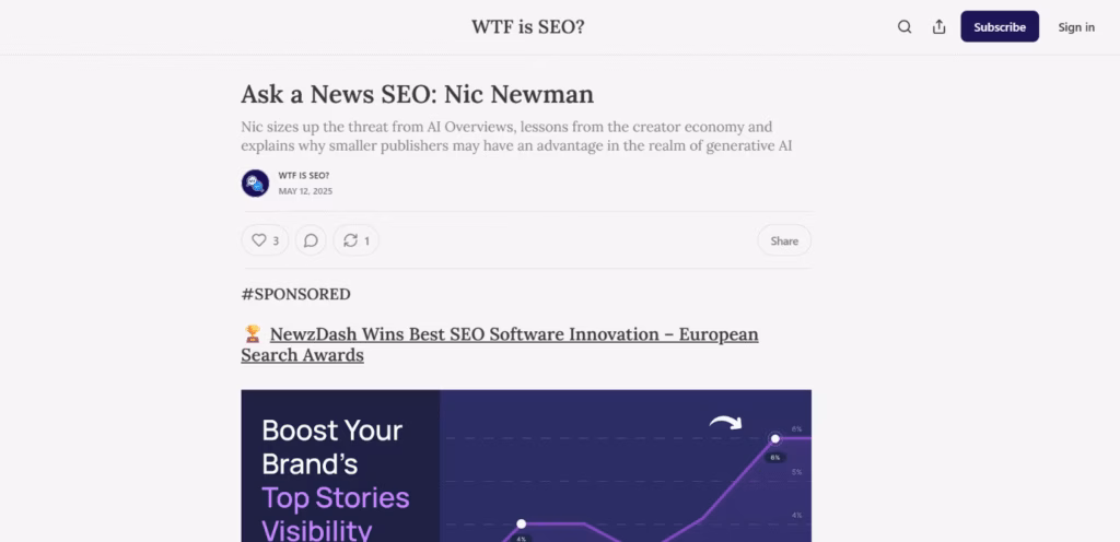 newsletter WTF is seo