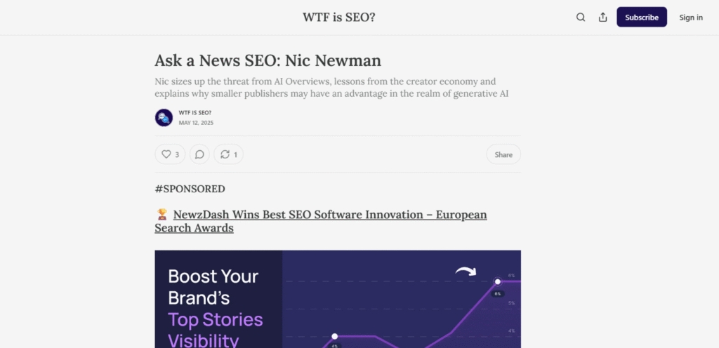 newsletter WTF is seo