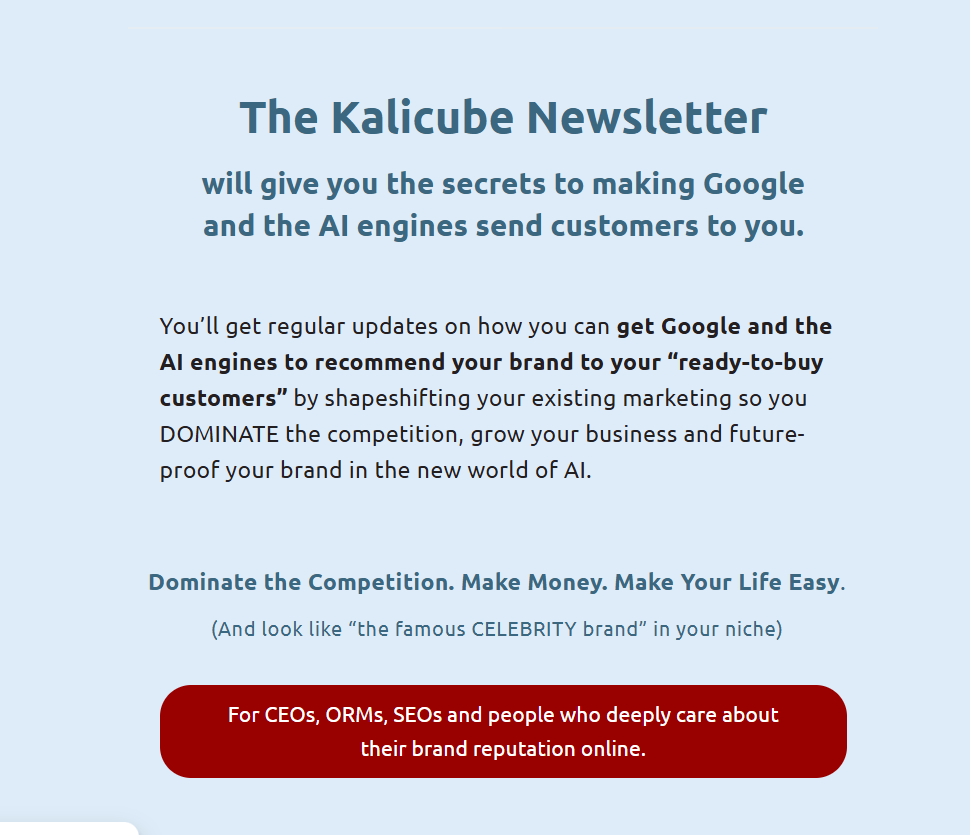 newsletter kalicube