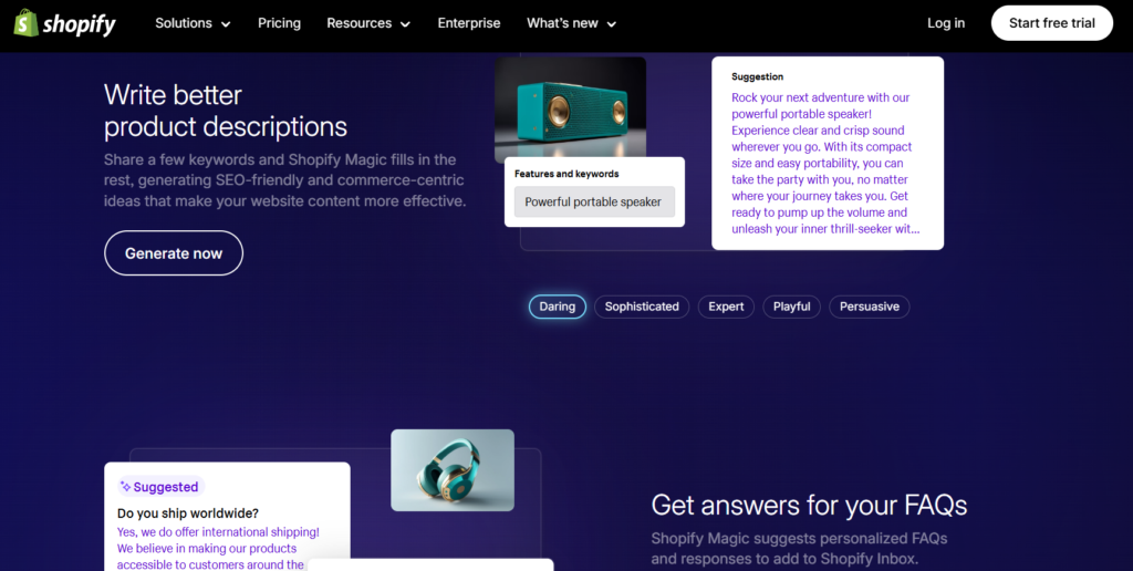 shopify magic ai seo tool