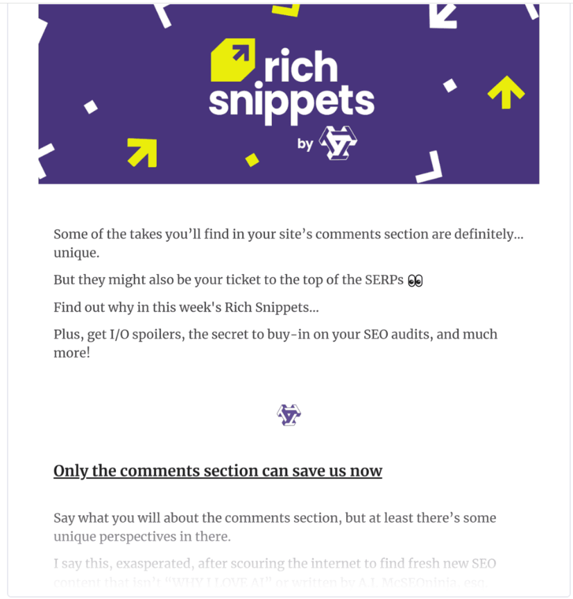 Rich snippets newsletter