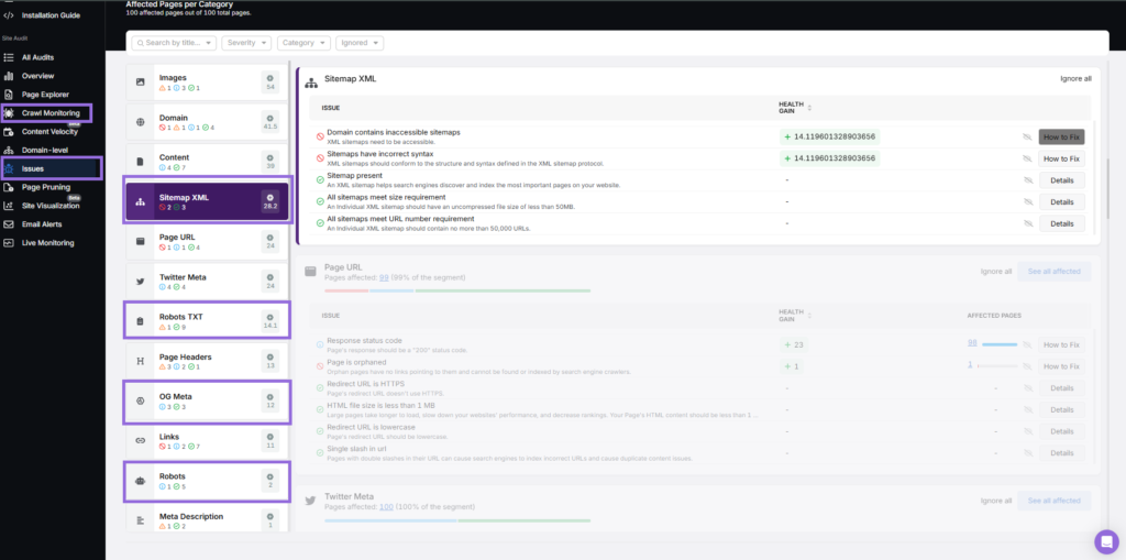search atlas site audit tool