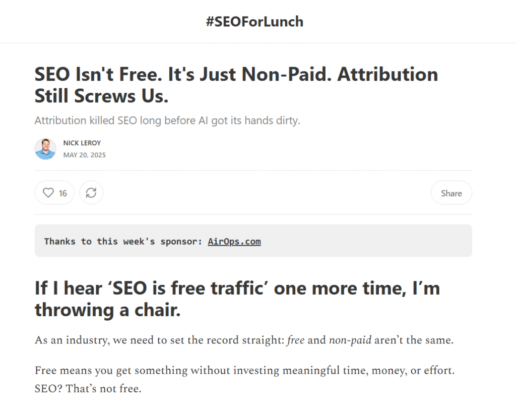 newsletter seoforlunch