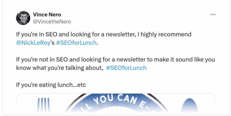 SEOforlunch newsletter review 1