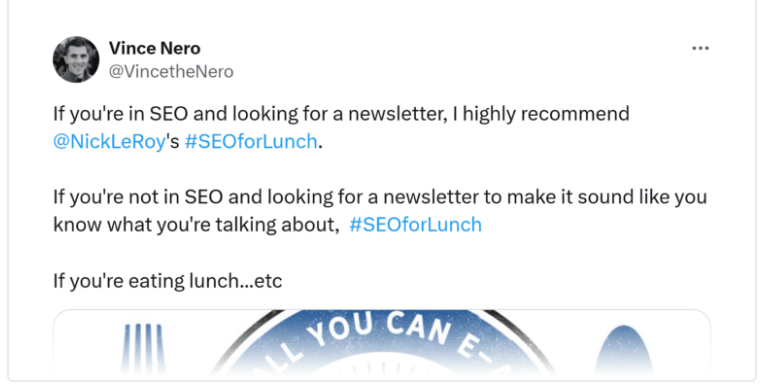 SEOforlunch newsletter review 1