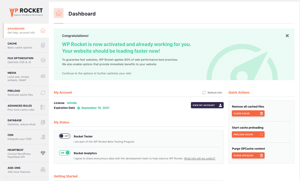 wp-rocket-dashboard