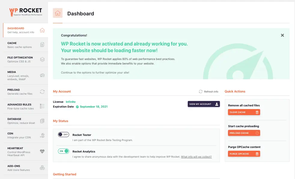 wp-rocket-dashboard