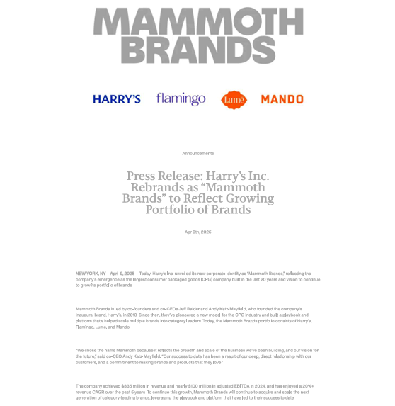 Rebranding Press Release