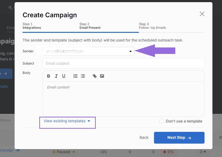 Create a campaign in Search Atlas step 4