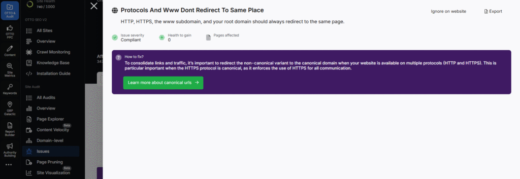 Redirection issues https