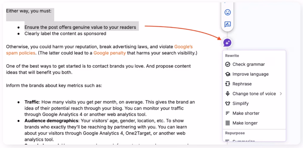Semrush AI Writer