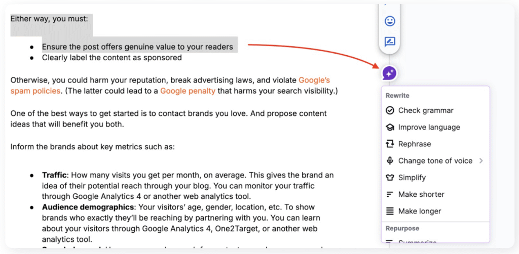 Semrush AI Writer