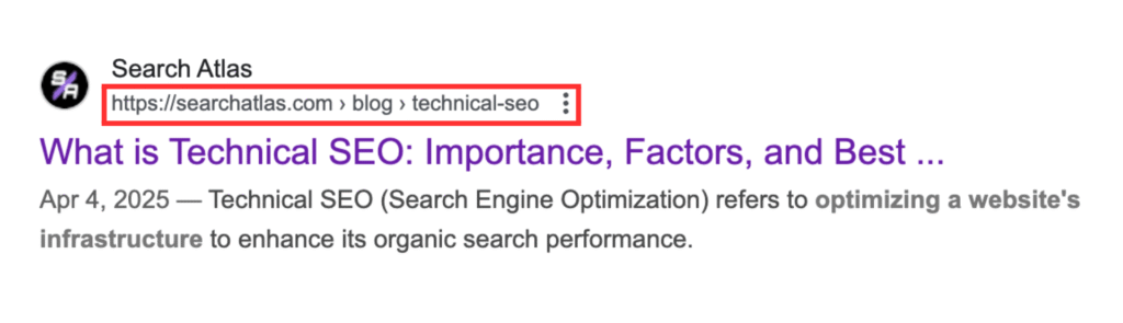 breadcrumb url