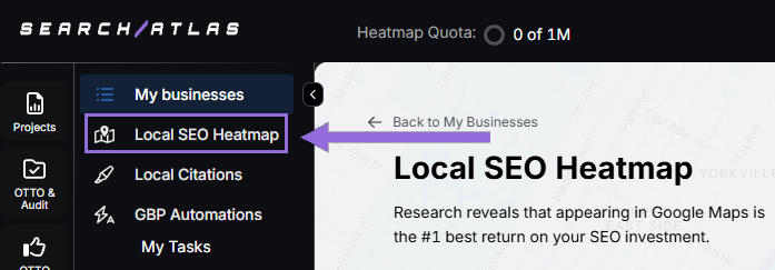 Set Up GBP Project in Search Atlas step 3