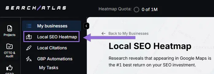 Set Up GBP Project in Search Atlas step 3