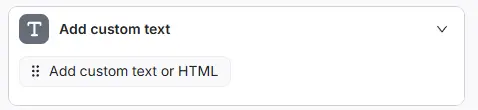 add custom text or html search atlas set up report Builder step 5