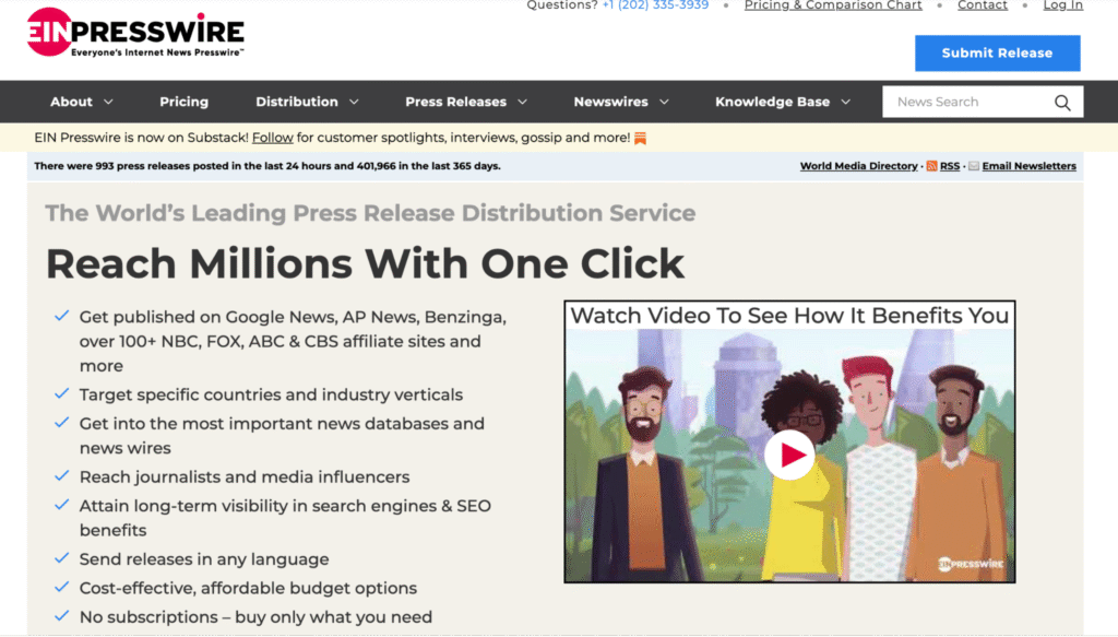 EIN Presswire website