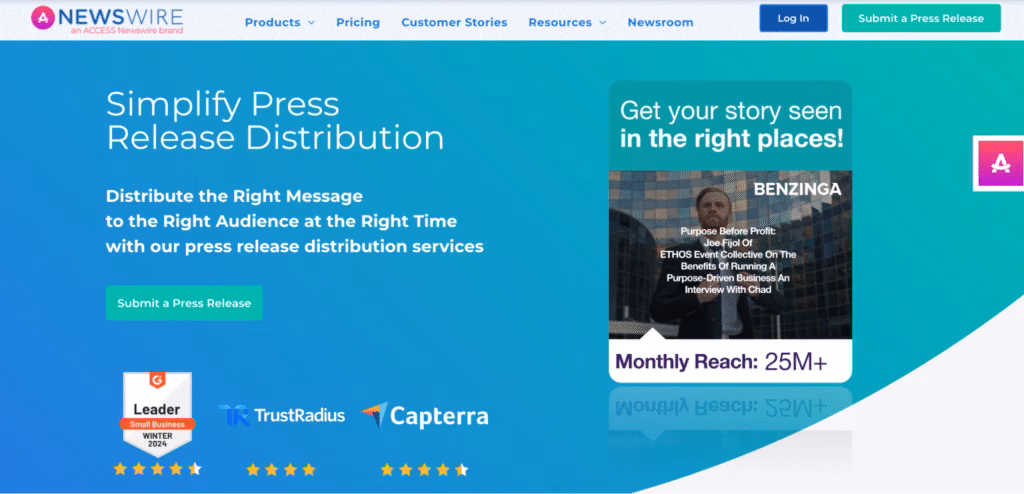 newswire pr tool website