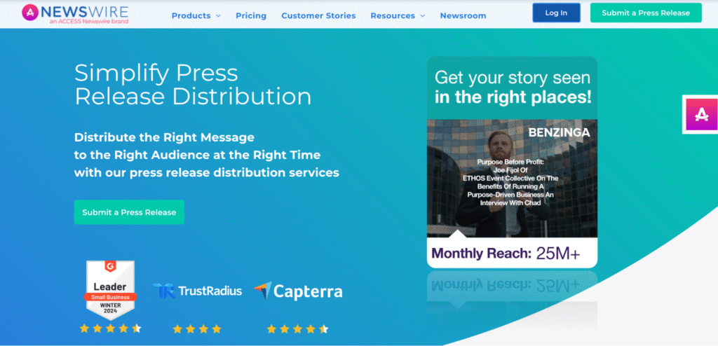 newswire pr tool website